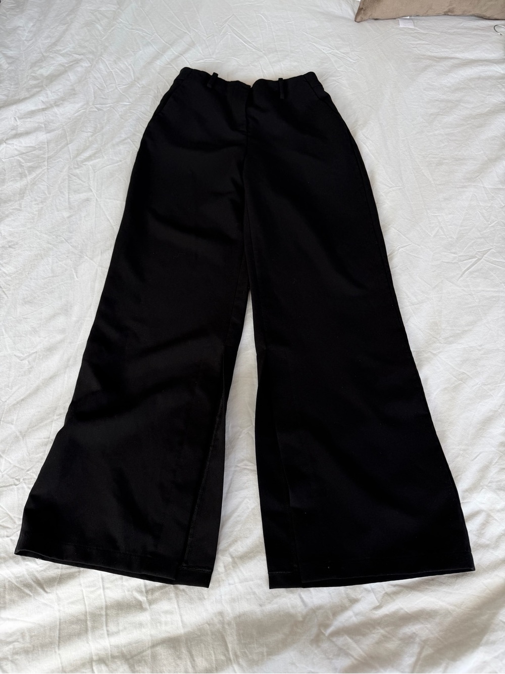 Vince Camuto Black Wide Leg Dress Pants with Side Slits - Picture 5 of 7